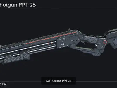 Scifi Shotgun Collection 3D Model Pack