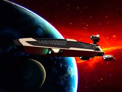 Sci-fi Spaceship 3D model from CGTrader