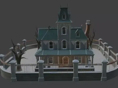 Haunted House 3d Model 3D model