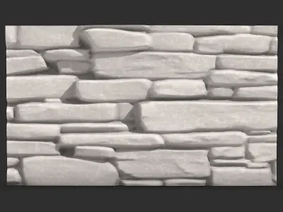 Jagged Rough Stone Wall Mesh 3D print model purchase