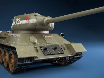 Tank T34 85  3D model