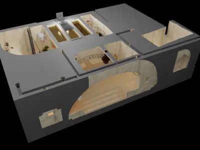 Jabbas Throne Room - Trophy Area - Complete set 1-12 scale 3D Model Pack