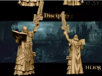 Heresylab Redeemers cultist 8 both Scifi and Fanatsy Version 3D print model