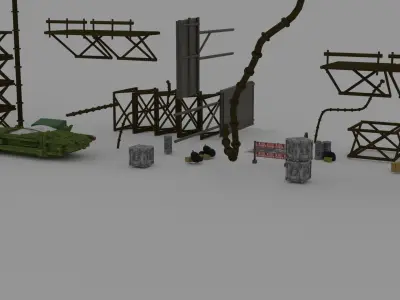 Cyberpunk Asset  Free low-poly 3D model