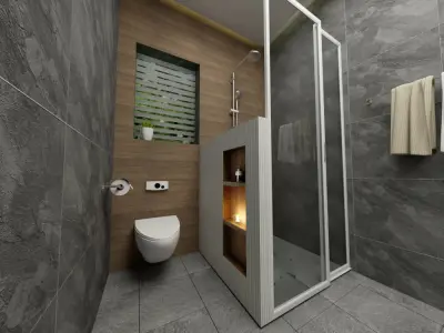 Cozy bathroom 3d scene 3D model