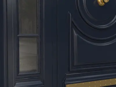 Entrance classic door 16 3D model