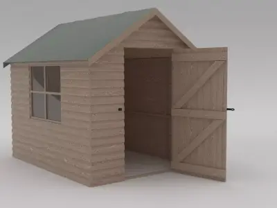 Domestic Garden Shed 3D model