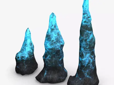 Stalagmite Set - Energy 3D model