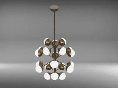 Chandelier savoy pendant light - orange 3D model