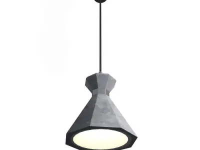 Octagonal concrete lamp Free 3D model