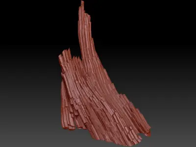 Fortress of solitude cliff  Low-poly 3D model