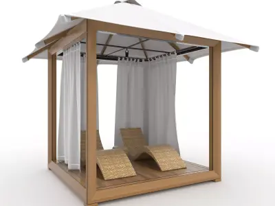 Poolside Cabana 19 3D model