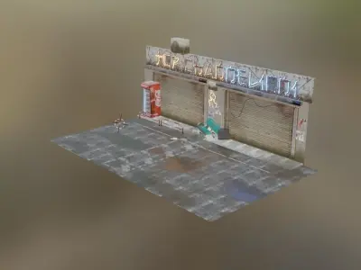 cyber punk street 3D model