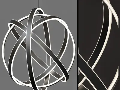chendelier collection 7 pendant lamp with circular shape 3D Model Pack