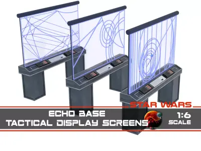 Tactical Dispay Screen 1-6 scale Hottoys 3D print model