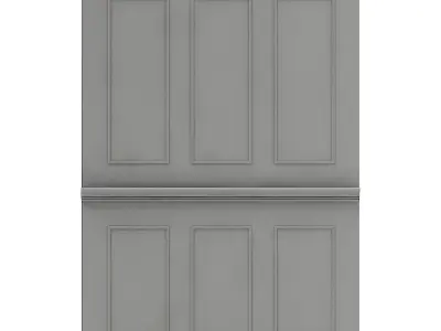 Classic Dark Wall Panel 3D model