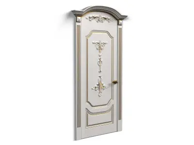 Door0028 ornate wooden door 3D model