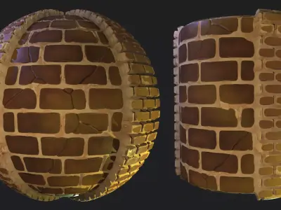 Stylized Desert Wall Material 01 Texture