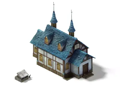 Rainbow City - Library 01 3D model