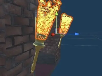 A Simple Torch Low-poly 3D model