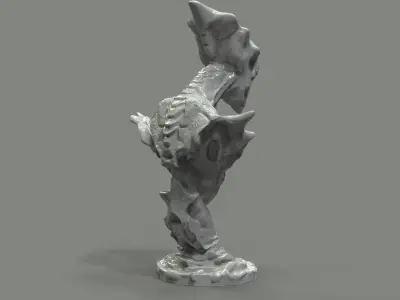 Alien statue 3D print model