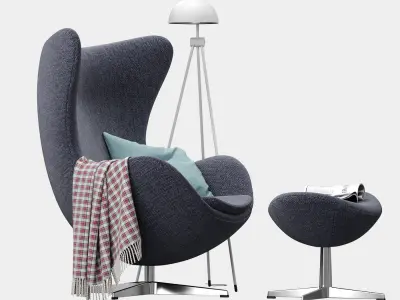  Egg lounge chair  3D model