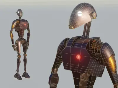 BX series commando droid Low-poly 3D model