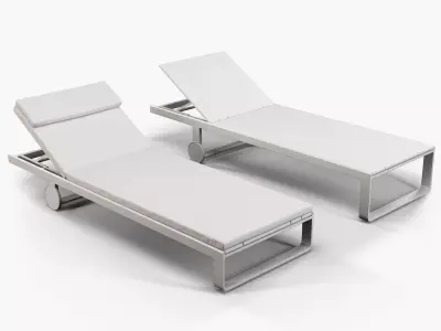 Gandia Blasco Flat chaise longue 3D model