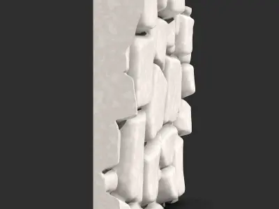 Architectural Rubble Stone Wall 3D print model purchase