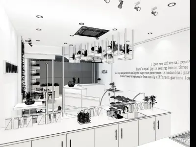 Shop - Refreshments - Coffee Shop 01 3D model