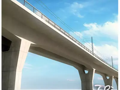 RAILWAY VIADUCT SECTION 3D model