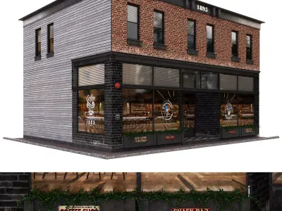 Building-03 cafe 3D model