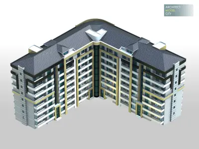 Architectural 3D Home Model  Low-poly 3D model