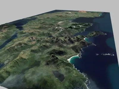 Cruise Island Alaska USA 3D model