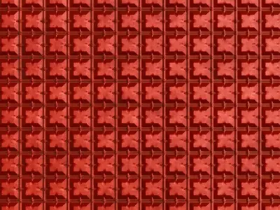 Red Metal Sci-Fi PBR Seamless Texture