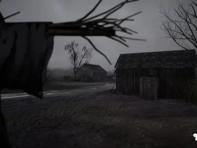 Haunted Village Environment-Horror Village Environment Low-poly 3D model