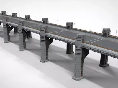 sci-fi bridge 2 3D model