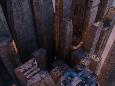 Ultra Detailed Sci-Fi Megastructures - Kit Bash - C4D Octane 3D model