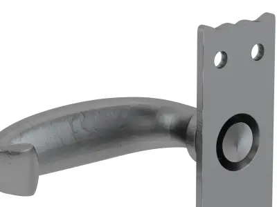 Foundries Traditional Black Antique Handle Low-poly 3D model