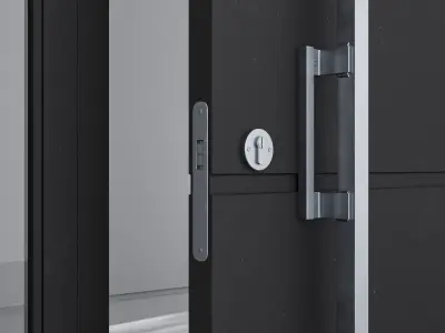 Aluminium door 118 3D model