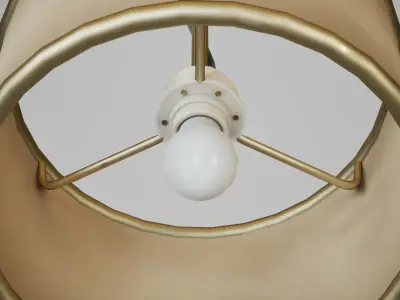 Basic Round Ceiling Lamp Low-poly 3D model