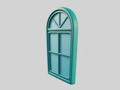 Cartoon Window 9b 3D model