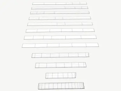 Wooden Planks Low-poly 3D model