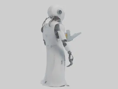 Robot version of a scientist model 2 PCS SET 3D model