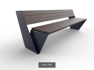 Bench Col02 - 6 Models  3D Model Pack