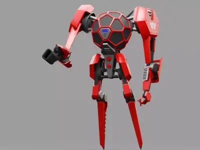 HEXA MOSQUITO DROID  rigged character 3D model