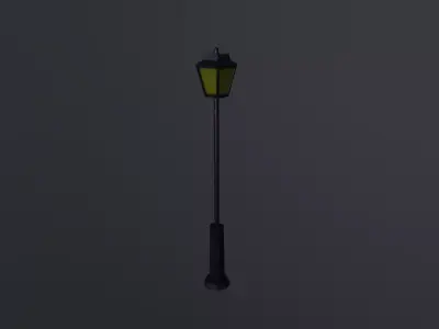 Simple street light Low-poly 3D model