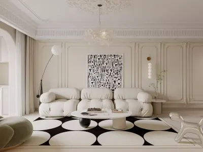 apartment interior scenes    3D model 8