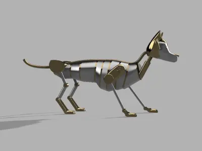 Mecha Wolf 3D print model
