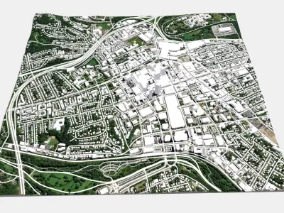 Cityscape White Plains New York State United States 3D model